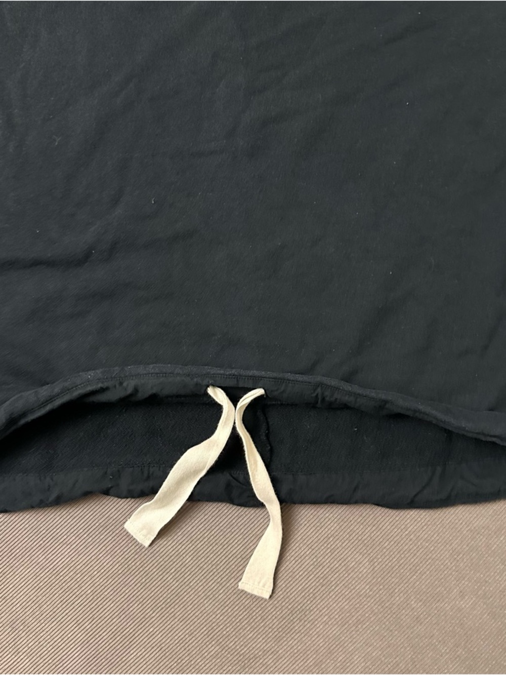 Mile(s) by Madewell Cotton Reveur Graphic Drawstring Sweatshirt Black Size Small - Picture 3 of 9